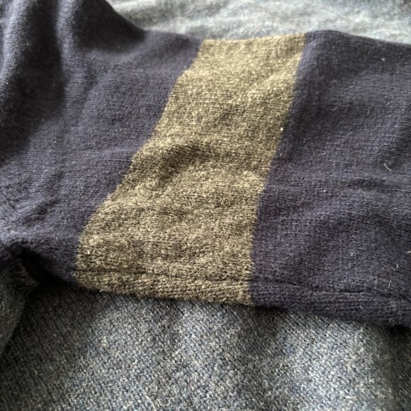 J Crew Blue Colour-block Sweater Sweater Size L - Picture 4 of 5